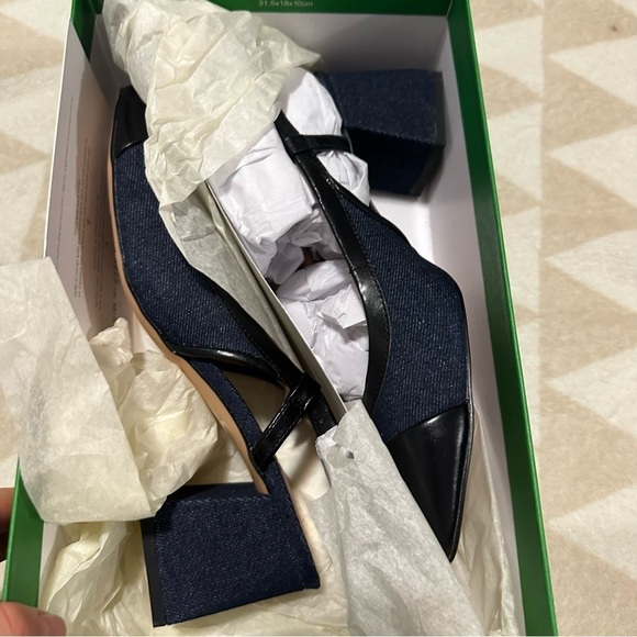 J crew Layne cap toe heels in washed denim - Picture 5 of 5